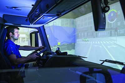Řidičský simulátor autobusu a nákladního vozidla